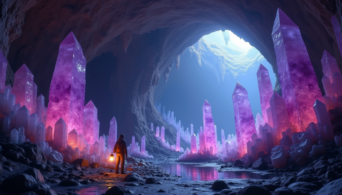 AI generated crystal cave