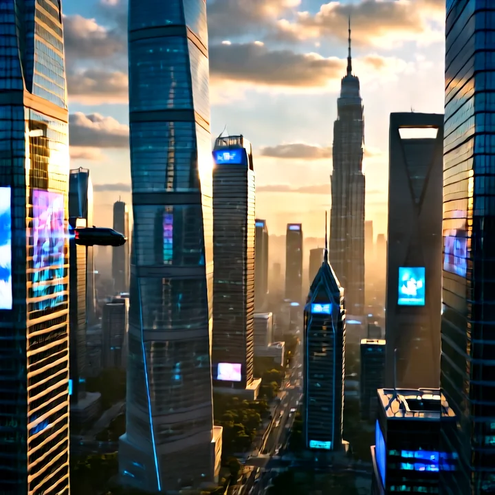 AI generated futuristic city